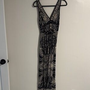 Angie Black and Cream Maxi Dress